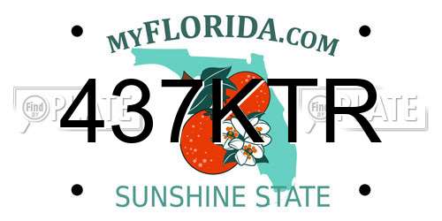 437KTR Florida License Plate