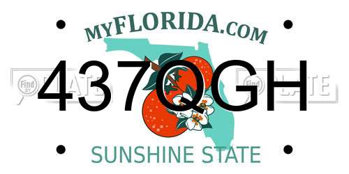 437QGH Florida License Plate