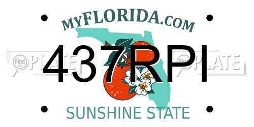 437RPI Florida License Plate