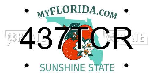 437TCR Florida License Plate