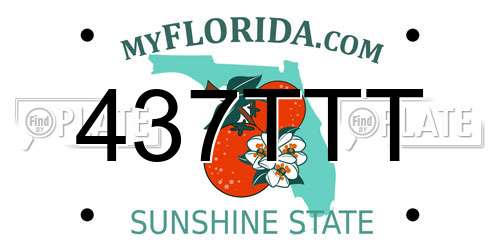 437TTT Florida License Plate