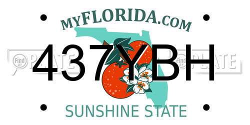 437YBH Florida License Plate