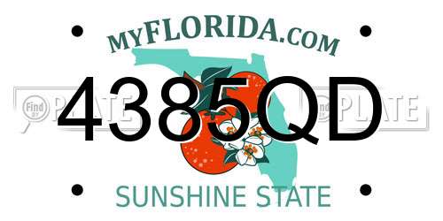 4385QD Florida License Plate