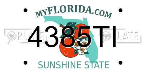 4385TI Florida License Plate