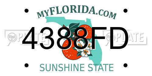 4388FD Florida License Plate