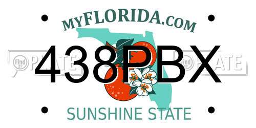 438PBX Florida License Plate