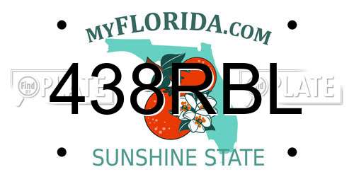 438RBL Florida License Plate