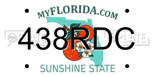 438RDC Florida License Plate