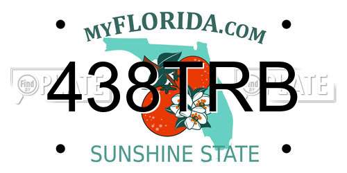 438TRB Florida License Plate