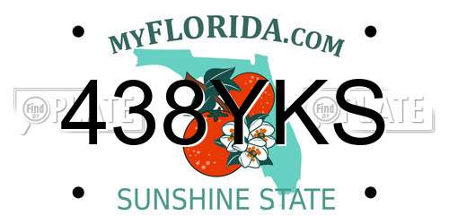 438YKS Florida License Plate