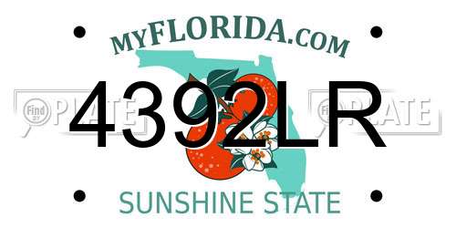 4392LR Florida License Plate