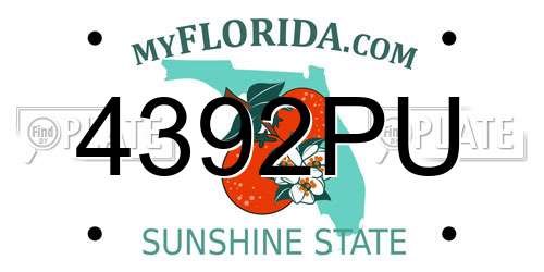 4392PU Florida License Plate
