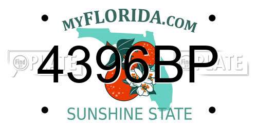 4396BP Florida License Plate