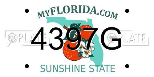 4397G Florida License Plate