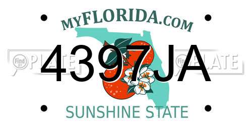 4397JA Florida License Plate