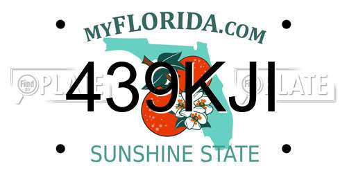 439KJI Florida License Plate