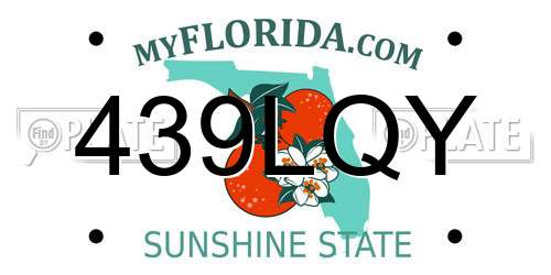 439LQY Florida License Plate