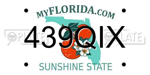 439QIX Florida License Plate