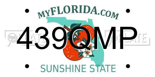439QMP Florida License Plate