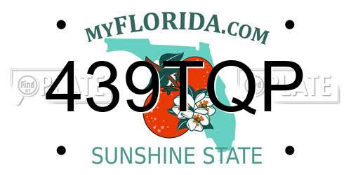 439TQP Florida License Plate