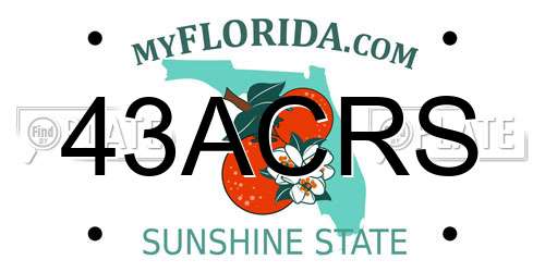 43ACRS Florida License Plate