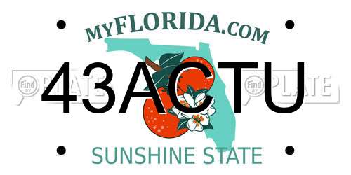 43ACTU Florida License Plate