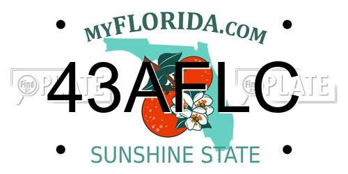 43AFLC Florida License Plate