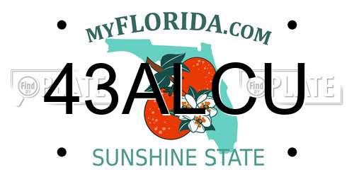 43ALCU Florida License Plate