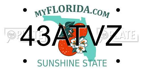 43ATVZ Florida License Plate