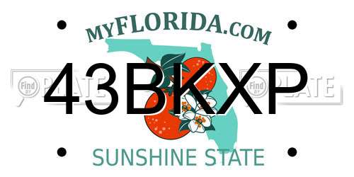 43BKXP Florida License Plate