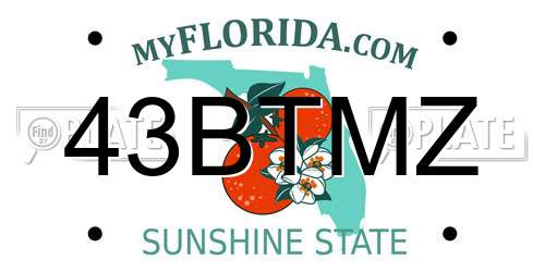 43BTMZ Florida License Plate