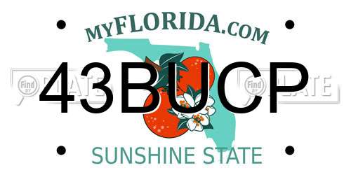 43BUCP Florida License Plate