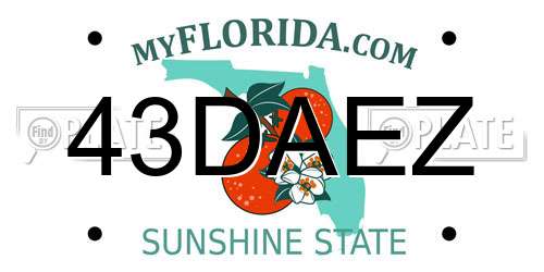 43DAEZ Florida License Plate