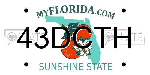 43DCTH Florida License Plate