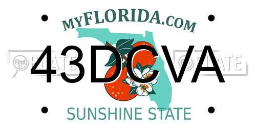 43DCVA Florida License Plate
