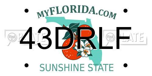43DRLF Florida License Plate