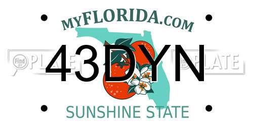 43DYN Florida License Plate