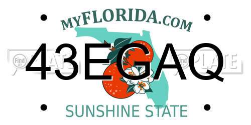 43EGAQ Florida License Plate