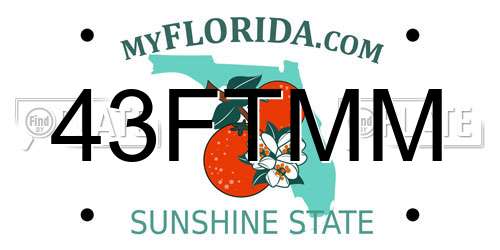 43FTMM Florida License Plate