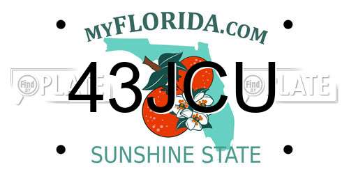 43JCU Florida License Plate