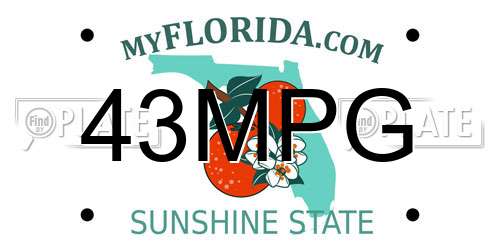 43MPG Florida License Plate