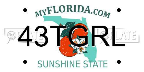 43TGRL Florida License Plate