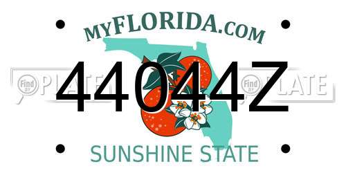44044Z Florida License Plate