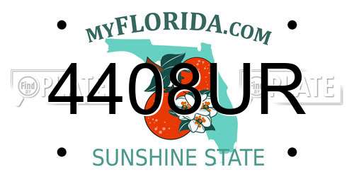 4408UR Florida License Plate