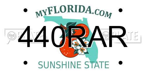 440RAR Florida License Plate