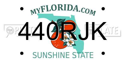 440RJK Florida License Plate