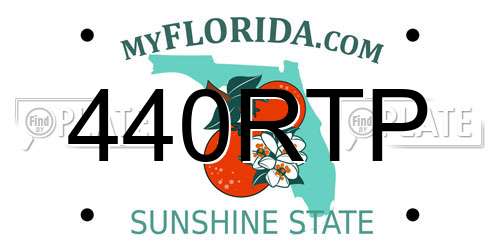 440RTP Florida License Plate