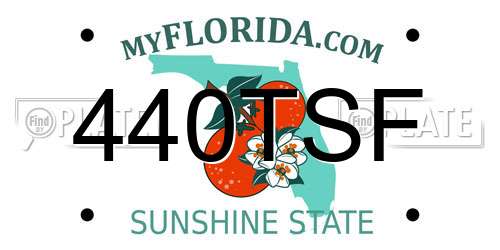 440TSF Florida License Plate