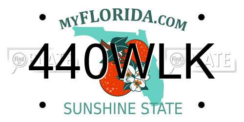 440WLK Florida License Plate