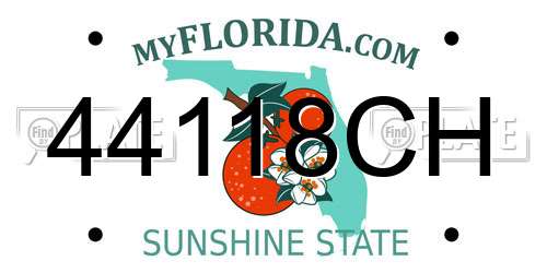 44118CH Florida License Plate